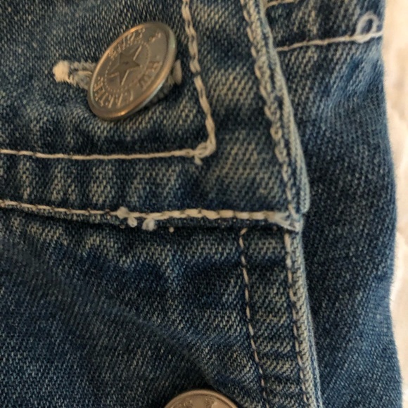 EUC Vintage Carter's “Watch the Wear” Classic Denim Overall Dress / Jumper - Picture 3 of 15